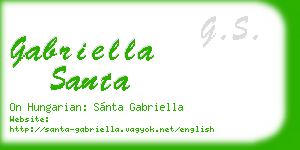 gabriella santa business card